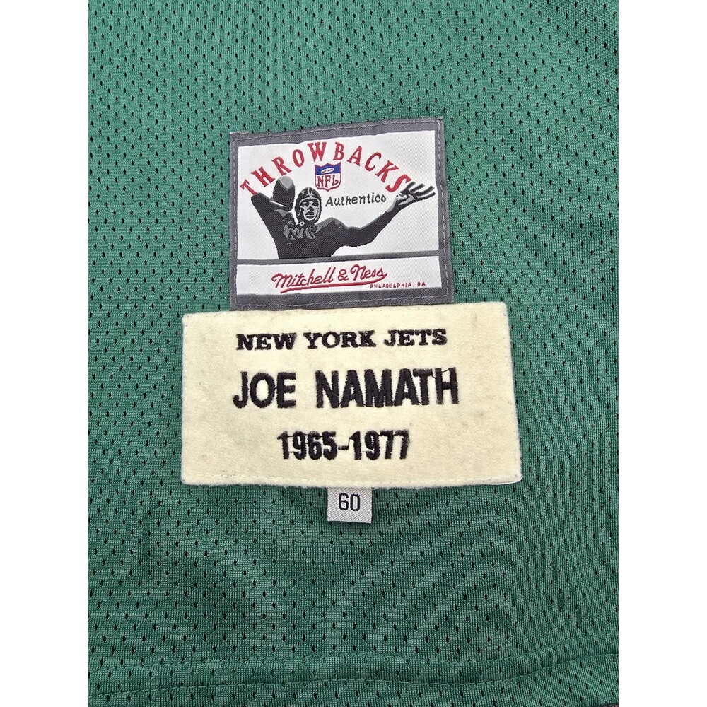 Mitchell & Ness Joe Namath 12 NY Jets Jersey 60 Y2K 00s Oversized - Picture 3 of 12